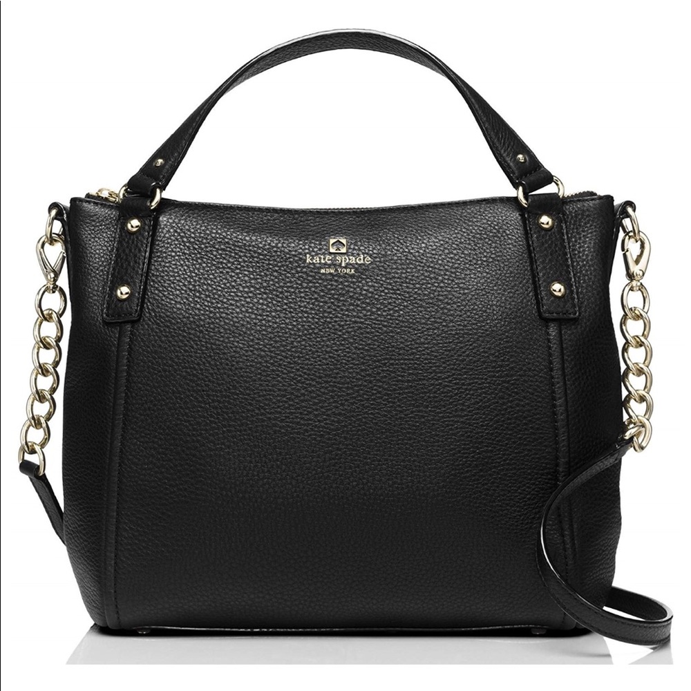 ♠️ Kate Spade Pine St Small Kori Black Leather Bag